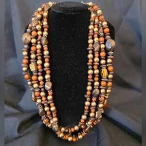 Beautiful multi-strand beaded necklace
